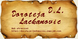 Doroteja Lackanović vizit kartica